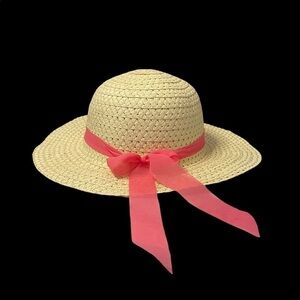 Rattan woven hat straw hat ribbon women’s accessory